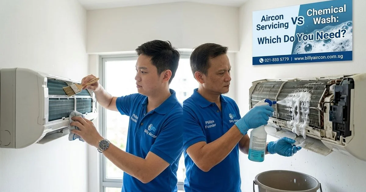 Aircon Servicing vs Chemical Wash: Which Do You Need in Yishun?