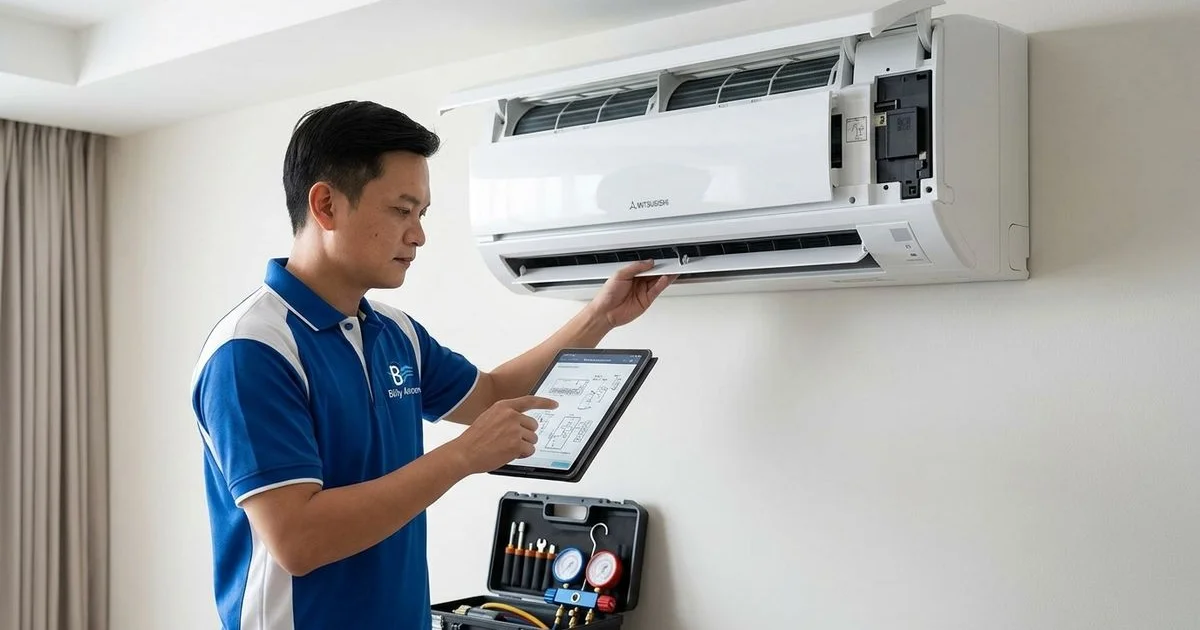 Mitsubishi Electric Aircon Servicing in Yishun
